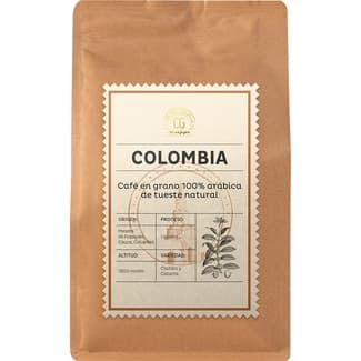 Café en grano 100% arábica de tueste natural origen Colombia envase 250 g - Club Del Gourmet