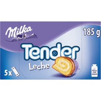 Tender barritas rellenas de chocolate con leche 4 unidades envase 148 g - Milka