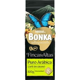 Café en grano puro arábica de intensidad 8 paquete 500 g - Bonka