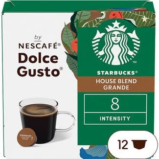 Café 100% arábica intensidad 8 House Blend Grande estuche 12 cápsulas compatibles con cafeteras Dolce Gusto - Starbucks