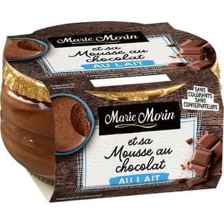 Mousse de chocolate con leche tarrina 100 g - Marie Morin