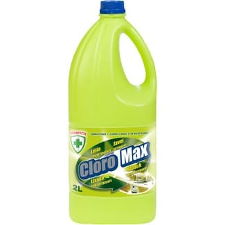 Lejía con detergente aroma cítricos elimina grasa y malos olores botella 2 l - Cloro Max