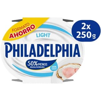 Queso de untar blanco light formato ahorro pack 2 x 250 g envase 500 g - Philadelphia