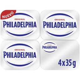 Queso de untar blanco original pack 4 tarrinas 35 g - Philadelphia