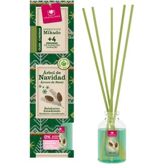 Ambientador mikado Arbol de Navidad balsámico amaderado envase 40 ml - Cristalinas