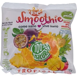 Smoothie mezcla de frutas antioxidantes mango, piña y maracuyá bolsa 300 g - La Cuerva