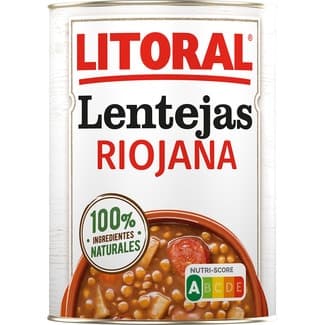Lentejas a la riojana sin gluten bote 425 g - Litoral