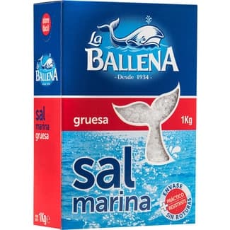 Sal marina gruesa caja 1 kg - La Ballena
