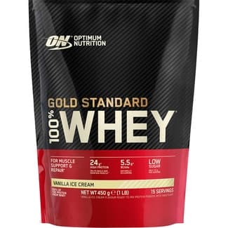 On Gold Standard 100% Whey proteína en polvo con edulcorantes sabor bolsa 450 g - Optimum Nutrition