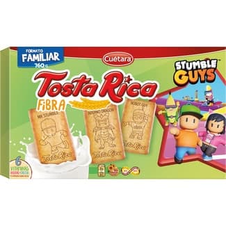 Fibra galletas con vitaminas hierro calcio y cereales formato ahorro caja 760 g - Cuetara Tosta Rica