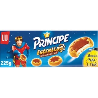 Estrellas galletas rellenas de chocolate paquete 225 g - Principe