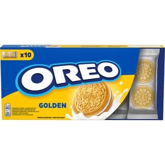 Golden galletas rellenas de crema de vainilla 10 bolsitas individuales paquete 220 g - Oreo