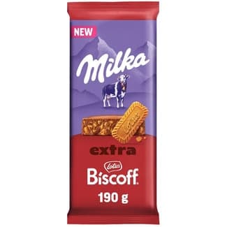 Lotus Biscoff extra chocolate con leche y trozos de galleta tableta 190 g - Milka