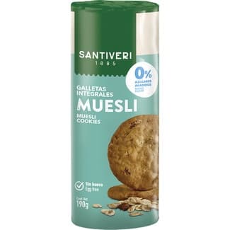Galletas integrales con muesli 0% azúcares añadidos paquete 190 g - Santiveri