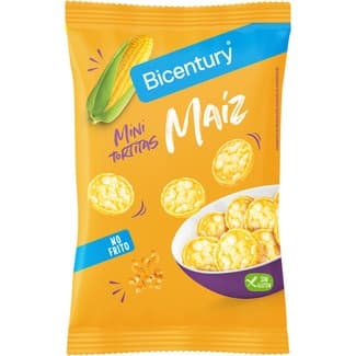 Mini tortitas de maíz sin gluten bolsa 65 g - Bicentury