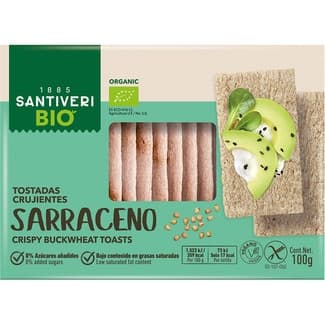 Organic Bio tostadas crujientes ecológicas con trigo sarraceno sin gluten estuche 100 g - Santiveri