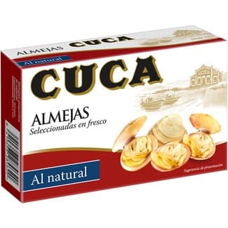 Almejas al natural 25-35 piezas lata 63 g neto escurrido - Cuca