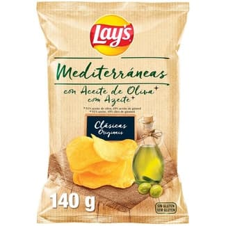 Patatas fritas clásicas con aceite de oliva bolsa 140 g - Lay's Mediterraneas