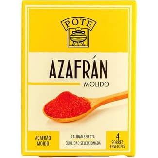 Azafrán molido calidad selecta caja 4 sobres (100 mg) - Pote