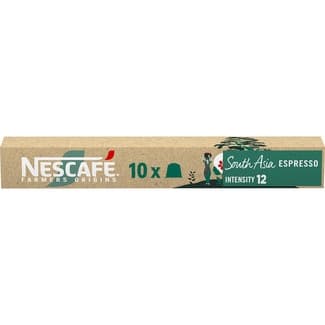 Café espresso intensidad 12 South Asia estuche 10 cápsulas compatibles con máquinas Nespresso - Nescafe Farmers Origins