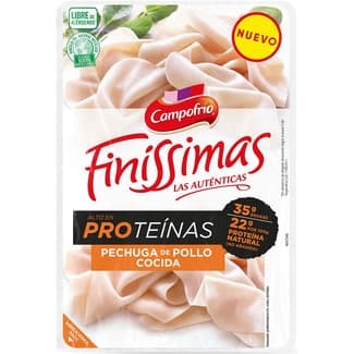 Finíssimas pechuga de pollo cocida en lonchas alto en proteínas envase 160 g neto escurrido - Campofrio
