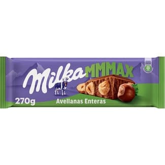 MMMAX chocolate con leche y avellanas enteras tableta 250 g - Milka