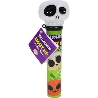 Tubo con figura de Halloween luminosa con caramelos unidad 10 g - Midel