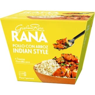 Pollo con arroz indian style + topping guidilla seca 1 ración envase 351 g - Giovanni Rana