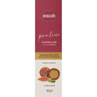 Bombones Dubai pralinés con crema de pistacho estuche 87 g - Muah