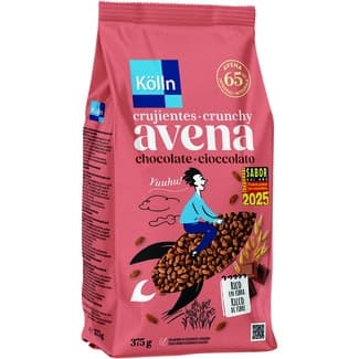 Copos de avena crujientes con chocolate paquete 375 g - Kolln