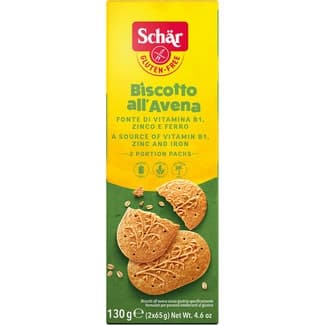 Galletas biscotto de avena hierro y zinc sin gluten envase 130 g - Schar