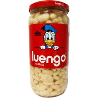 Alubia blanca cocida Disney Mickey Mouse frasco 600 g neto escurrido - Luengo