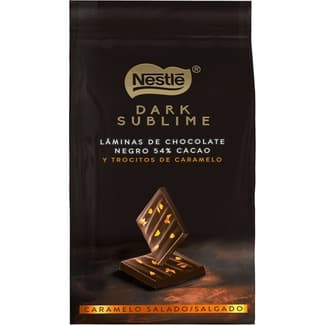 Láminas de chocolate negro con caramelo salado estuche 150 g - Nestle Dark Sublime