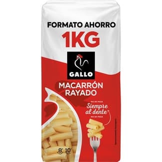 Macarrones rayados formato ahorro paquete 1 kg - Gallo