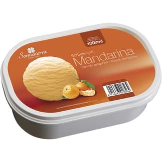 Helado sorbete de mandarina tarrina 1 l - Somosierra
