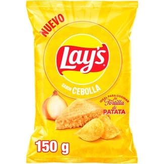 Patatas fritas sabor cebolla ideal para cocinar tu tortilla de patata bolsa 150 g - Lay's