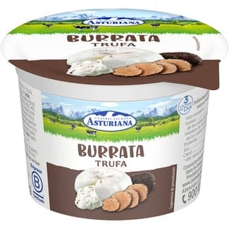 Toscanella burrata de vaca con trufa envase 150 g - Asturiana