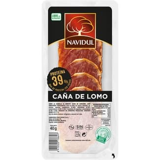 Caña de lomo clásico en lonchas sin gluten sin lactosa envase 40 g - Navidul