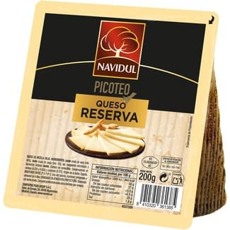 Picoteo queso viejo mezcla Reserva elaborado con leche cruda ya cortado cuña 200 g - Navidul