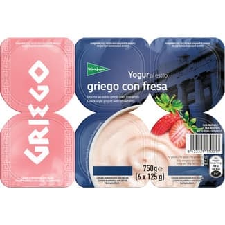 Yogur al estilo griego con fresa pack 6 unidades 125 g - El Corte Ingles