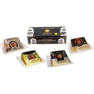 Quesos surtidos en cuñas 4 unidades caja 800 g - El Gran Cardenal
