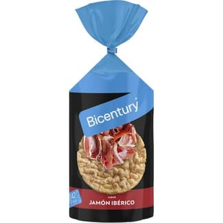 Tortitas de maíz con sabor a jamón ibérico bolsa 123,5 g - Bicentury