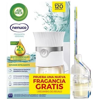 Ambientador eléctrico difusor inteligente Nenuco aparato + recambio + 1 recambio de regalo - Air Wick