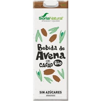 Bio bebida de avena con cacao ecológica y sin azúcares añadidos brik 1 l - Soria Natural