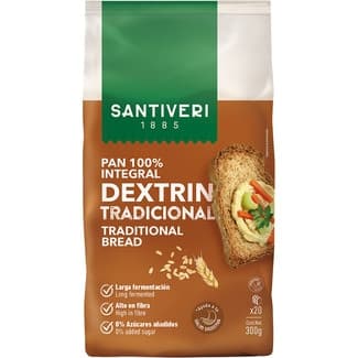 Pan dextrinado integral tostado tradicional envase 300 g - Santiveri