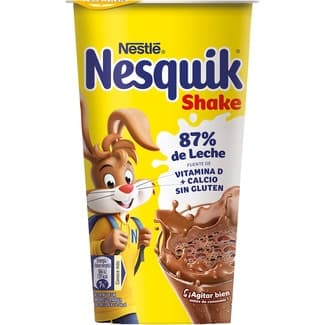 Shake batido de chocolate 86% de leche vitamina D y calcio sin gluten vaso 180 ml - Nestle Nesquik