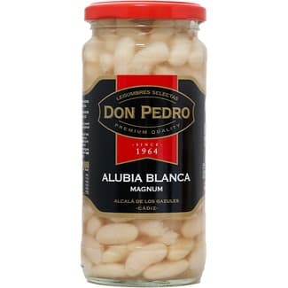 Alubia blanca cocida magnum frasco 300 g neto escurrido - Don Pedro