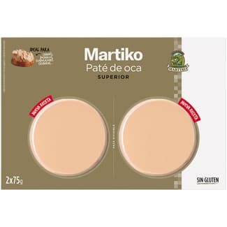 Paté de oca superior sin gluten pack 2 envases 75 g - Martiko