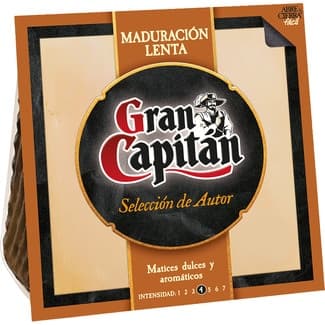 Queso Selección de Autor maduración lenta con matices dulces y aromáticos cuña 200 g - Gran Capitan
