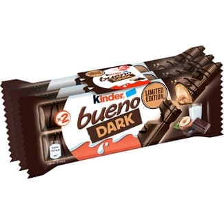 Dark barritas de chocolate negro y avellanas pack 2 de 2 barritas envase 129 g - Kinder
